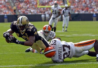 Marques Colston scores his first NFL TD.